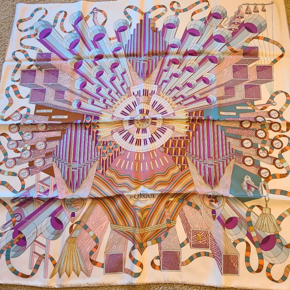 HERMES SCARF POINT D'ORGUE by Pierre Marie